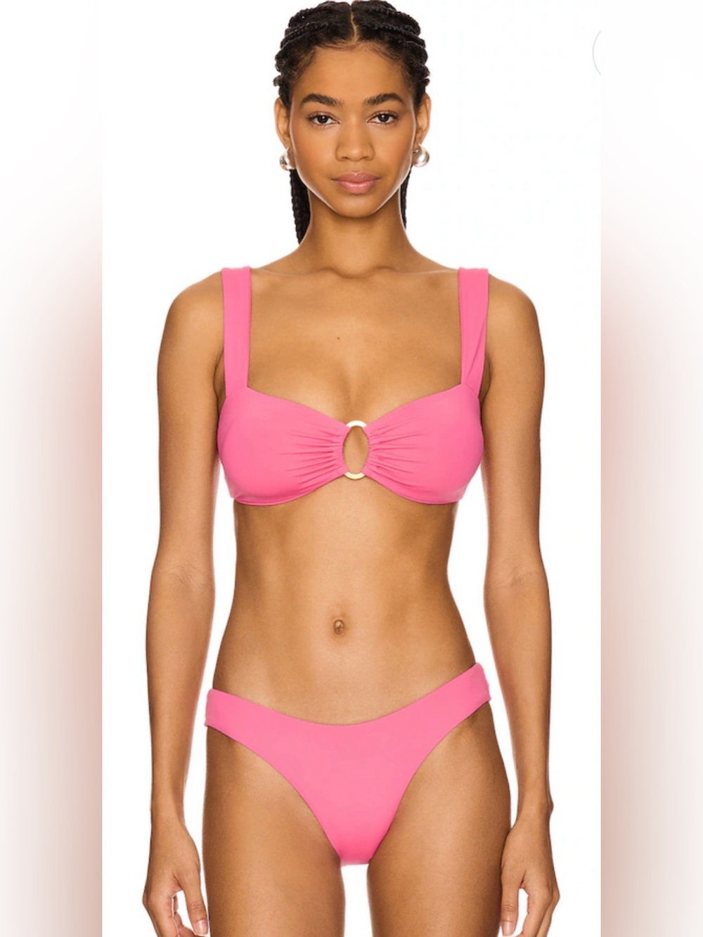NWT LSPACE Willow Bikini Top in Color: Hottest Pink